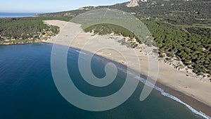 Aerial view of the Bolonia dune on the beach of the same name