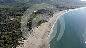 Aerial view of the Bolonia dune on the beach of the same name