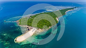 Aerial view of the bongoyo island, Dar es salaam photo