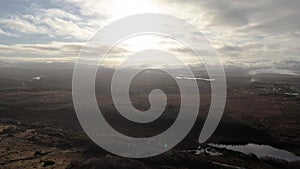 Aerial view of Bonny Glen by Portnoo in County Donegal - Ireland