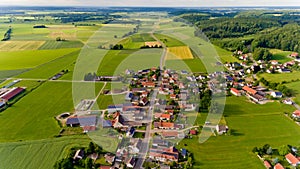 Aerial view of Boos village in Bavaria.