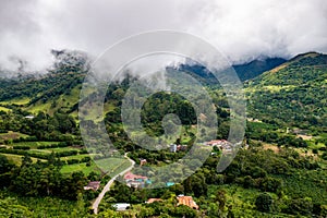 Aerial view of Boquete in the Chiriqui province of western Panama. photo