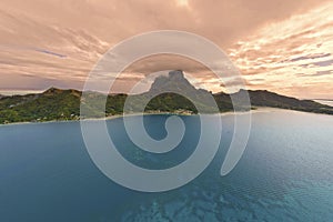 Aerial view on Bora Bora