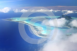 Aerial view on Bora Bora photo