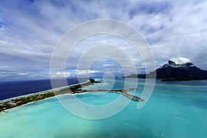 Aerial view on Bora Bora photo