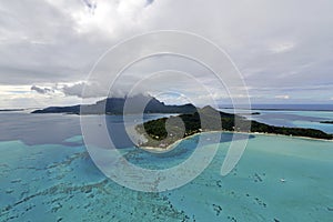 Aerial view on Bora Bora photo