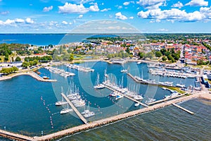 Aerial view of Borgholm in Sweden