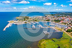 Aerial view of Borgholm in Sweden