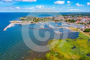 Aerial view of Borgholm in Sweden