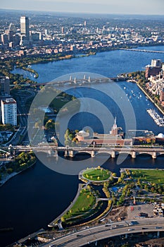 Aerial view of Boston