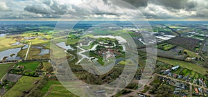 aerial view of Bourtange, a fortified village in the Netherlands