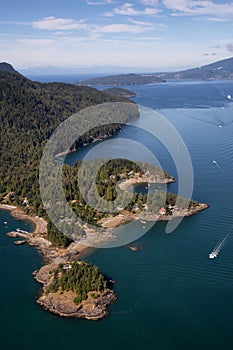 Aerial view of Bowen Island