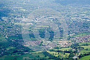 Aerial View of Bracknell, Berkshire, Springtime