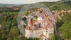 Aerial view of Bran castle, Brasov - Romania