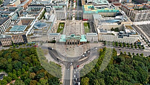 Aerial View of Brandenburg Gate Berlin, Germany