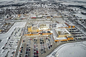 Aerial View of Brandon, South Dakota in Winter