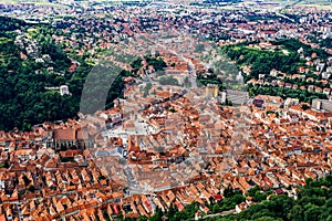 Aerial View Of Brasov City Of Romania