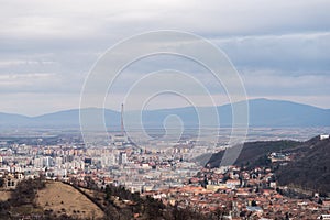 Aerial View Of Brasov City In Romania