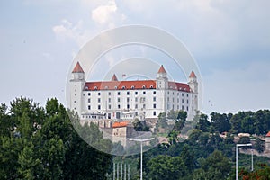 Aerial view of Bratislava Castle