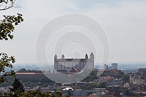 Aerial view of Bratislava castle, Slovakia