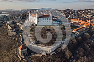 Letecký pohled na Bratislavský hrad