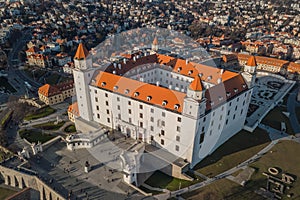 Letecký pohled na Bratislavský hrad