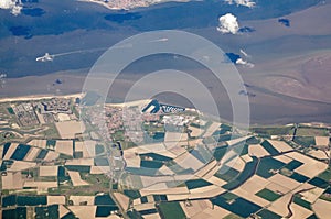 Aerial View of Breskens on the Westerschelde in the Netherlands