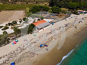 Aerial view of Briande beach in La Croix-Valmer