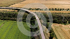 Aerial view of the bridge leading to Chisinau via Tiraspol