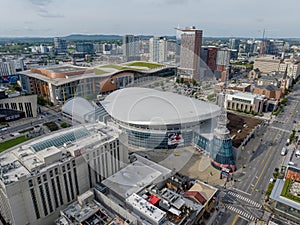 Aerial View Of Bridgestone Arena Home Of The Nashville Predators