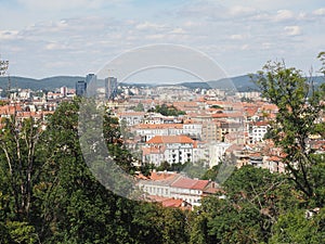 Aerial view of Brno