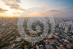 Aerial View of Brooklin Velho neighborhood - Sao Paulo, Brazil