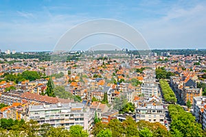 Aerial view of Brussels from Koekelberg basilica in Belgium