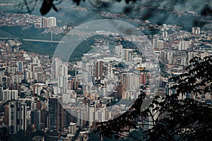 Aerial view of Bucaramanga urban city buildings in Colombia photo