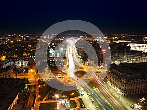 Aerial view of Bucharest city