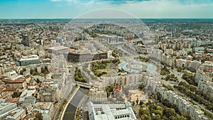 Aerial View of Bucharest downtown