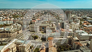 Aerial View of Bucharest downtown