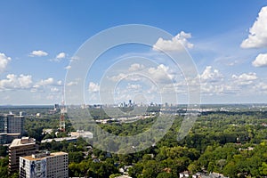 Aerial view Buckhead from Midtown Atlanta