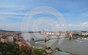 Aerial view of Budapest city in Hungary