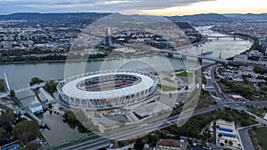 Aerial view of Budapest National Athletics Centre