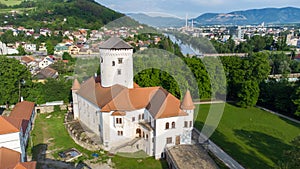 Aerial view on Budatin Castle near the city of Zilina in Slovakia