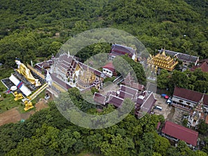 Aerial View of Buddhist Temple Wat Phra That Suthon Monkhon Khiri