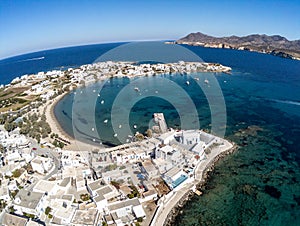 Aerial view of Buildings at beach in Pollonia village photo