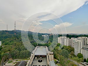 Aerial view of Bukit Batok and Bukit Timah hills