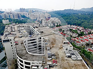 Aerial view of Bukit Batok from industrial skyscraper