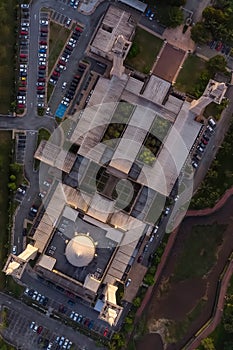 aerial view of a Bukit Jelutong Mosque in Malaysia