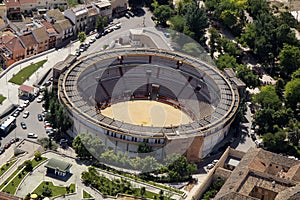 Aerial view of the bullring of Jaen