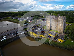 Aerial view. Bunratty Castle. co. Clare. Ireland