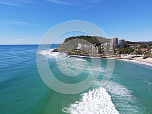 Aerial view of Burleigh Heads, Gold Coast, Queensland