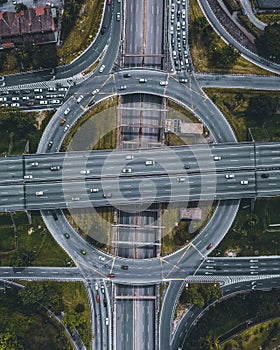 Aerial view of busiest roundabout